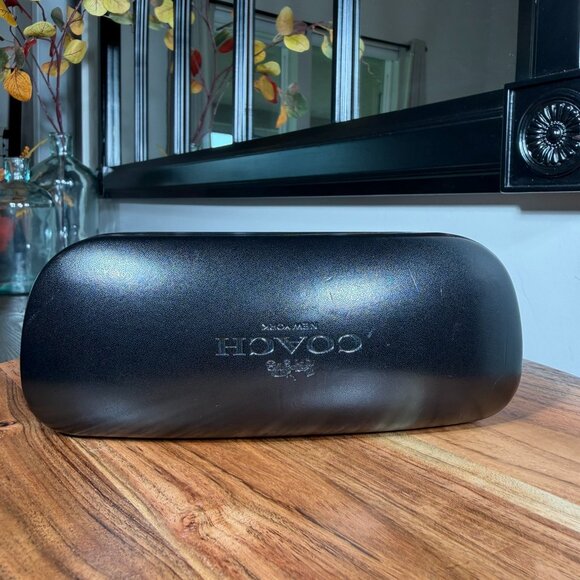 Coach Black Hard Shell Eyeglass / Sunglass Case + Cleaning Cloth - CASE ONLY - Picture 3 of 10